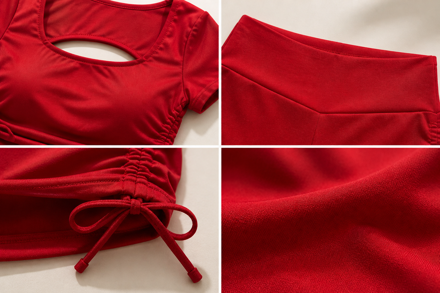 Set Deportivo Rojo - Top + Shorts