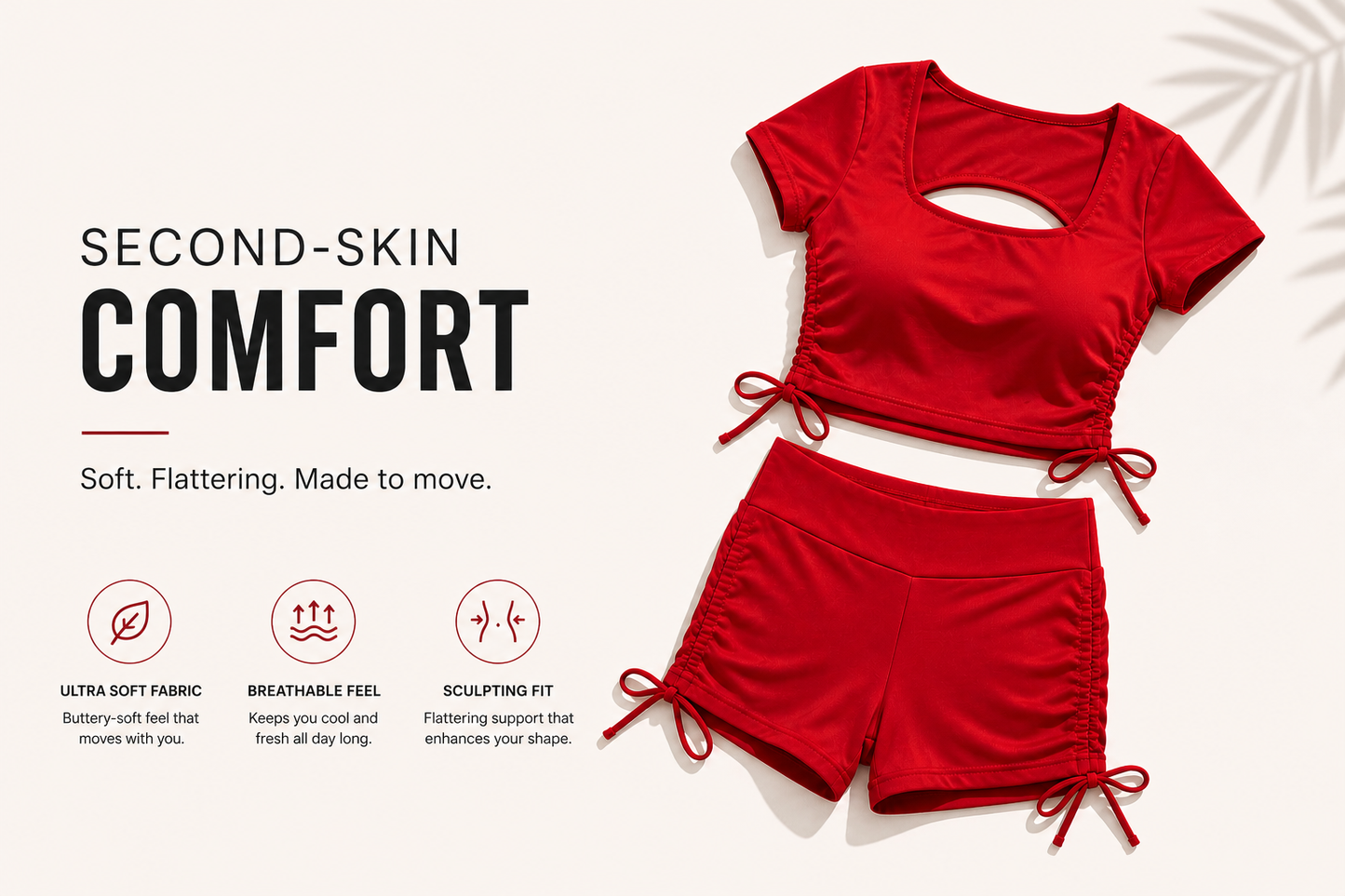 Set Deportivo Rojo - Top + Shorts