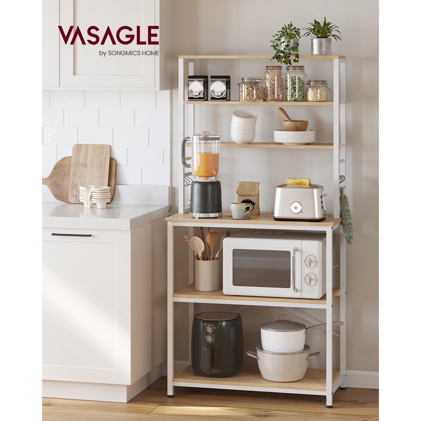 Bakers Rack for Kitchen with Storage