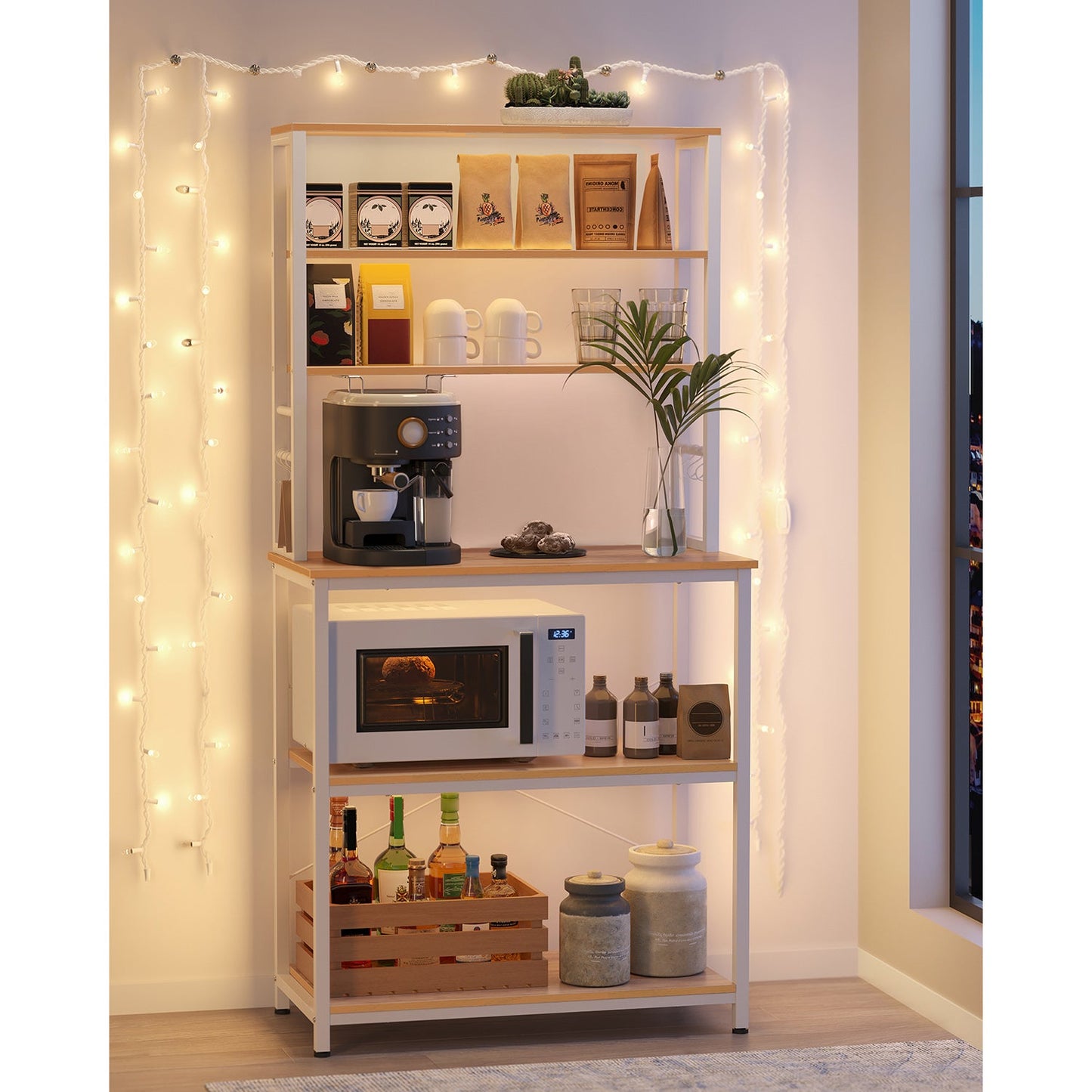 Bakers Rack for Kitchen with Storage