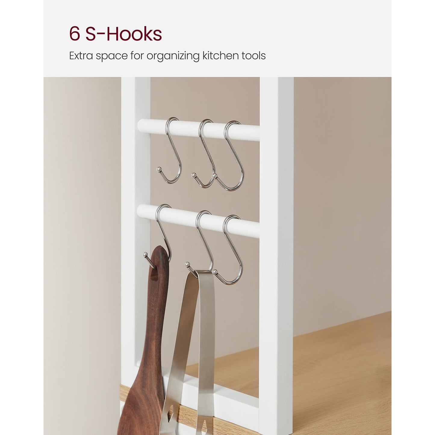 Bakers Rack for Kitchen with Storage